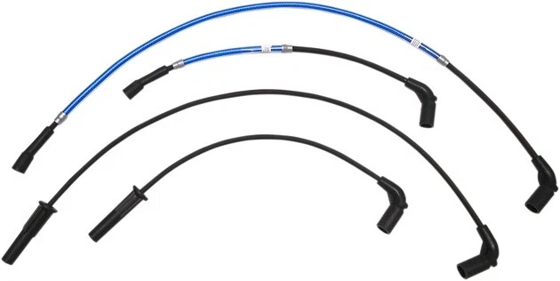 Magnum Braided 8mm Spark Plug Wire Set Blue #3046B Harley Davidson Foto 1 de 1