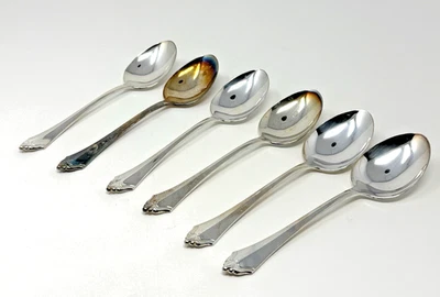 Oneida Community-Belcourt - Silverplate -USA - 7 1/4" Soup Spoon(s)- Lot of 6 - Image 1 of 4