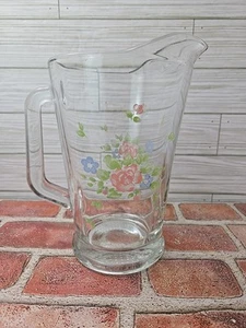 Vintage Pfaltzgraff Teerose Klarglas 56 Unzen Krug - Bild 1 von 5