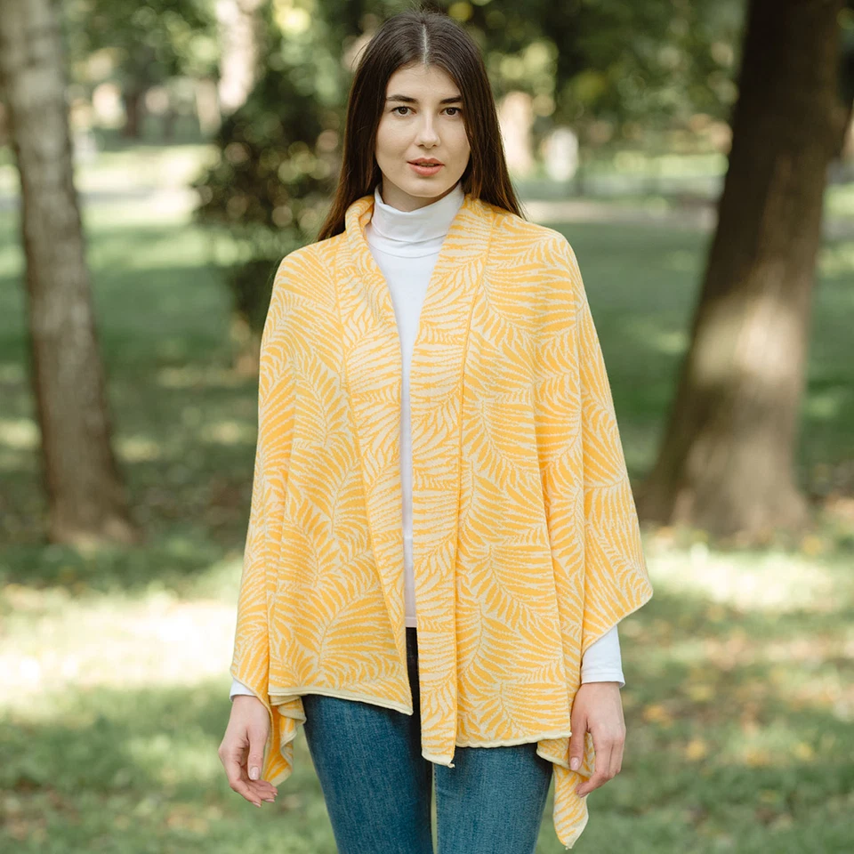 Envoltórios femininos xale SAOL lã de cordeiro floral tamanho único - Imagem 1 de 1