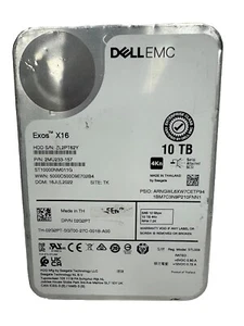 DELL EMC EXOS X16 10TB SAS 7.2k 3.5" 12G 4kn Hard Drive Seagate ST10000NM011G - Picture 1 of 13