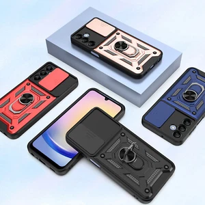 For Samsung Galaxy A35/25/15/55 5G Ring Holder Case Slim Slide Camera Lens Cover - Picture 1 of 68
