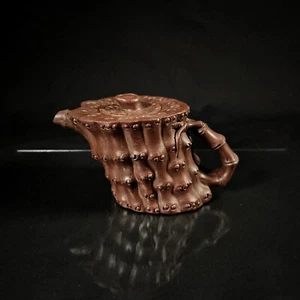 Yixing Zisha Clay Tree Stump Tea Pot, Hand Made, Artist Stamped, Excellent Ware - Picture 1 of 16