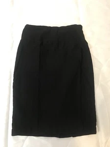 by&by HIGH Waist Bodycon Bandage Schwarz Rock Kurz mit Schlitz Jr S 24" Taille Stretch - Bild 1 von 6