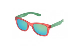 Police Unisex Sunglasses S1944 Z75V Red/Green w/Green Mirror Polarized 50mm - Picture 1 of 3