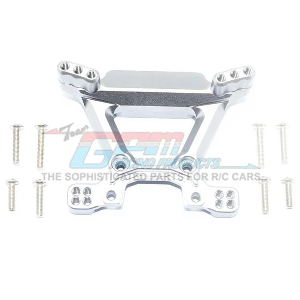 RUS4028-GS GPM RUSTLER VXL - Aluminum Front Shock Tower Gun Metal 9pc set