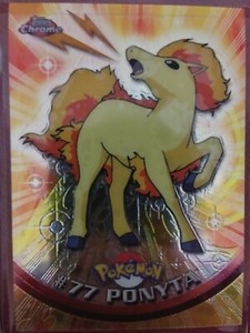 2000 Topps Chrome Pokemon #77 Ponyta TV Animation Edition Series 1