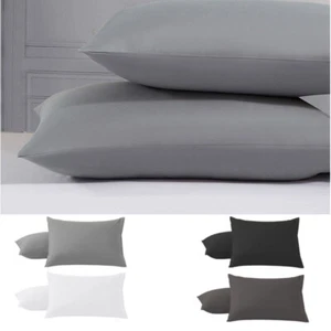 Jersey Knit Pillowcases Set of 2/4 Cotton Soft Breathable Bed Pillow Cases - Picture 1 of 17