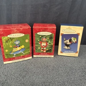 3 Roboter Parade Hallmark Andenken Weihnachtsschmuck 2000-2002 in Box C2 - Bild 1 von 7