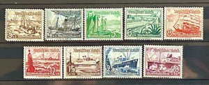 1937 German stamps x9 full set Mi:DR651-659 Winter Relief - ships MH* /800a - Picture 1 of 1