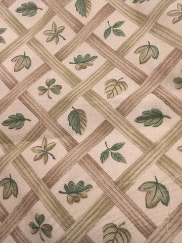 Longaberger Chives Booking Basket Liner ~ Lattice Leaf Cover