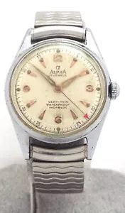 Alpha - Very Thin - Automatic - 17 Jewels - Vintage Mens Watch -Very Rare ~#0289 - Picture 1 of 5