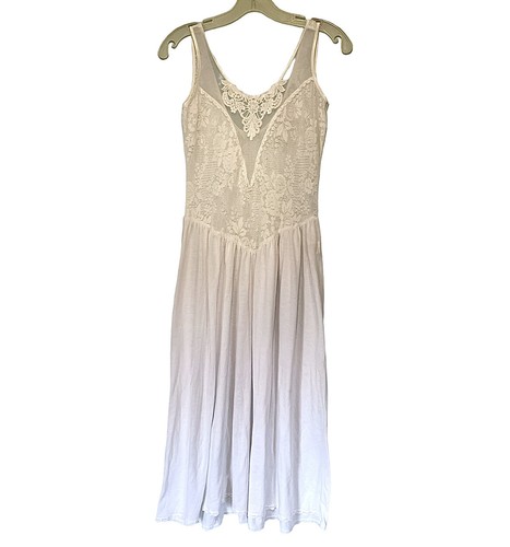 UNDERCOVER Abito fata vintage bianco Victoria's Secret pizzo trasparente cottage core taglia media