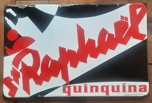 Ancienne Plaque Emaillée ST RAPHAEL QUINQUINA Loupot bar café cuisine 75x47cm - Picture 1 of 3