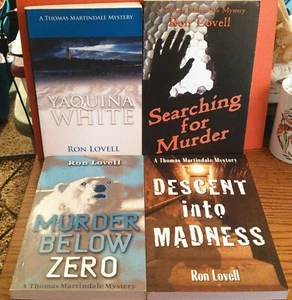 Ron Lovell 4 Thomas Martindale Mysteries Bücher Softcover Oregon Küste signiert - Bild 1 von 8