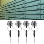 4 Set Cam Lock Zinc Alloy File Cabinet Mailbox Drawer Slidding Door Safety