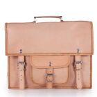 Genuine Leather Laptop Messenger Office College Satchel Briefcase Bag for Gift