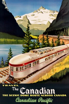 Canadian Pacific Train Canada Vintage Travel Wall Art Home Decor - POSTER 20x30 - Image 1 of 4
