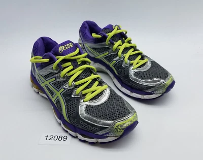 Asics Gel-Kayano 21 Women's Size 8.5 Running Shoes Gray Purple - Image 1 of 4