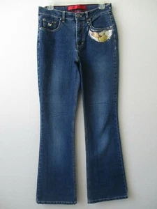 GLORIA VANDERBILT DENIM BLAU VERZIERT BOOTCUT JEANS GRÖSSE 7/8 - Bild 1 von 5
