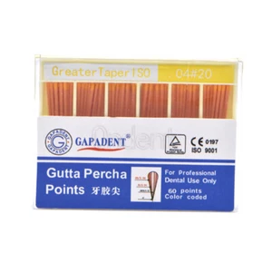 60X Dental Gutta Percha Points .04 Taper 20# Yellow Label Color Coded 60pcs/Box - Picture 1 of 9