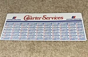 1979 Plastic UNITED AIRLINES CHARTER SERVICES CALENDAR For Travel Agents - Picture 1 of 6