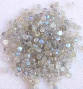 Natürlicher Labradorit blau Flash Cabochon runder Edelstein Lot 2 MM 21,90 CT - Bild 1 von 3