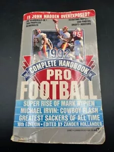 1992 The Complete Handbook of Pro Football - Mark Rypien Washington on the cover - Picture 1 of 6
