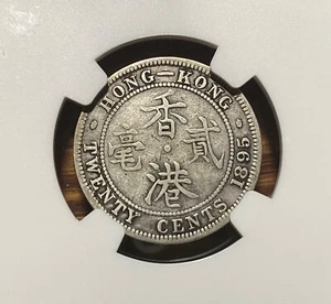 NGC VF 30 Hong Kong 1895 Victoria 20 Cents 香港贰毫 Silver Coin - Picture 1 of 4