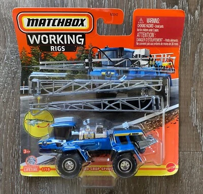 MATCHBOX Working Rigs Vehicles MBX Crop Sprayer~Toy~Metal~Ages 3+~Mattel~NEW - Image 1 of 4