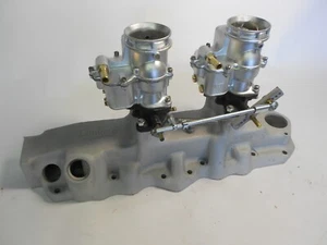 Edmunds Dual Holleys for 32-48 Ford Flathead - Picture 1 of 10