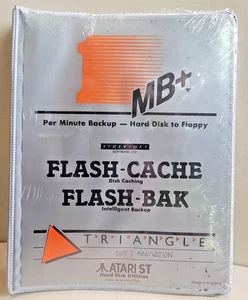Flash-Cashe & Flash-BAK - Atari ST Disk w/Manual - Complete in Box - Picture 1 of 6