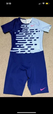 Traje de velocidad Nike Pro Elite 2023 Team azul rosa para hombre talla grande nuevo sin etiquetas (DR4849-455) Foto 1 de 4