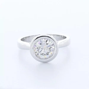 Solitär Verlobungsring Halo 14K Gold 1,28 Karat runder Lab-gezüchteter Diamant I VS1 - Bild 1 von 15