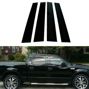 Se adapta a Ford F-150 F150 2004-2014 Super Cab doble piano negro pilar poste moldura de puerta - Imagen 1 de 8