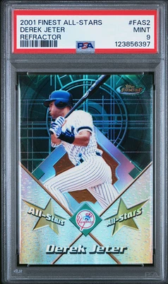 PSA 9 MINT 2001 Finest All-Stars Refractor Derek Jeter #FAS2 Yankees - Image 1 of 2