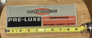 Harley-Davidson®  Rubber Bar Mat, Pre-Luxe Oil Can Graphic 9×3 - Picture 1 of 2