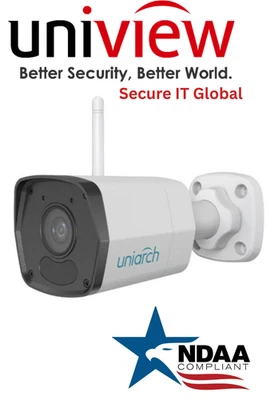UNV 2MP Audio Uniview IP Network NDAA Bullet Security Camera Uniarch 2.8mm Lens