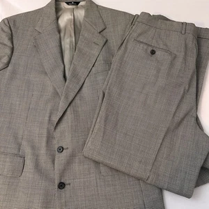 VTG Polo University Club Ralph Lauren Houndstooth Wool Suit 40L 35x32 USA 80’s - Picture 1 of 19