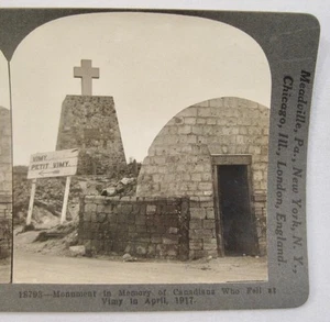 Stereoview Keystone 18793 Monumento ai canadesi caduti a Vimy aprile 1917 (O) - Foto 1 di 4