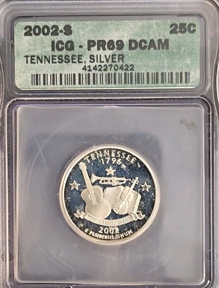 2002-S Tennessee Silver Quarter ICG PR69 DCAM ICG - Image 1 of 4