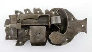 original antigua cerradura de puerta cerradura abierta barroca de hierro sin llave - Imagen 1 de 8