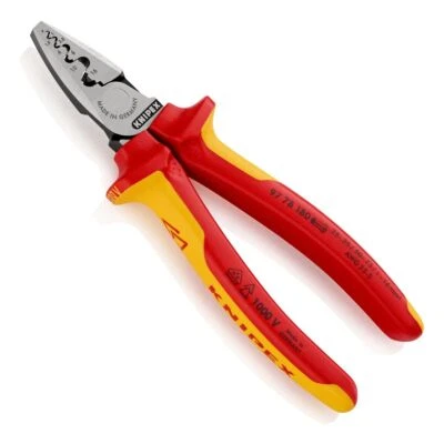KNIPEX 9778180 - Crimpzange VDE für Aderendhülsen 0,25-16 mm² - 180 mm - Bild 1 von 4