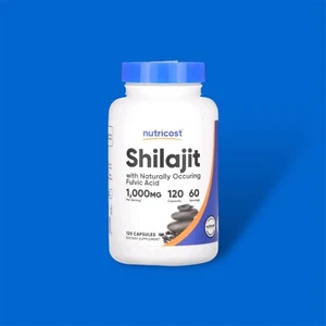 Nutricost, Shilajit, 1000 mg, 120 cápsulas (500 mg por cápsula) - Imagen 1 de 2