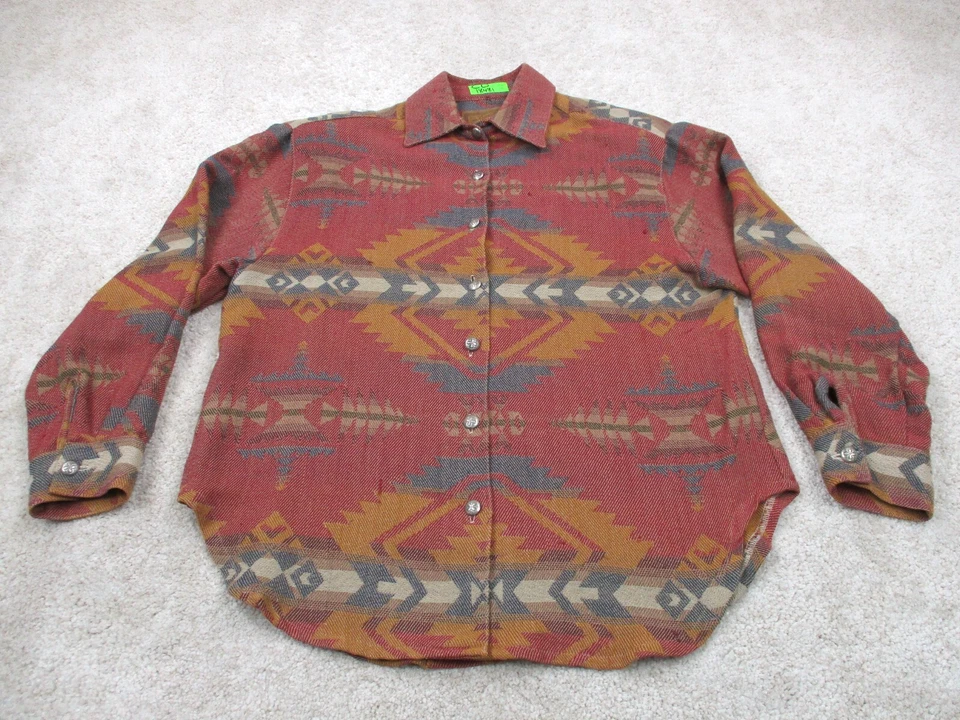 Chaqueta Double D Ranch Wear para mujer extra pequeña XS rojo estampado azteca abrigo occidental * Foto 1 de 4
