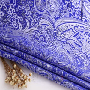 Satin Brocade Fabric Faux Silk Chinese for DIY Sewing Cheongsam Dress Ethnic - Picture 1 of 17