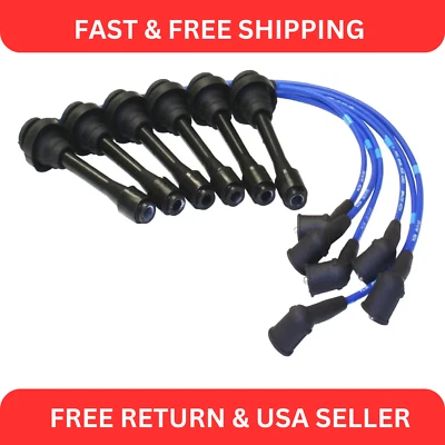Spark Plug Ignition Wires NGK Set For 1997-2004 Mitsubishi Montero Sport - Image 1 of 4
