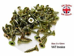 Tornillos Pozi PZ1 galvanizados amarillo zinc paquete de 3 x 12 mm de: 1000 - Imagen 1 de 1