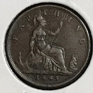 Great Britain Farthing KM 753 XF 1885 - Picture 1 of 2