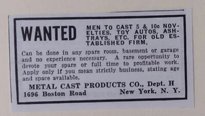 1937 Metal Cast Products Co. Advertisement New York, NY - Picture 1 of 1